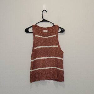Altar'd State Striped Knit Sweater Tank Size Medium